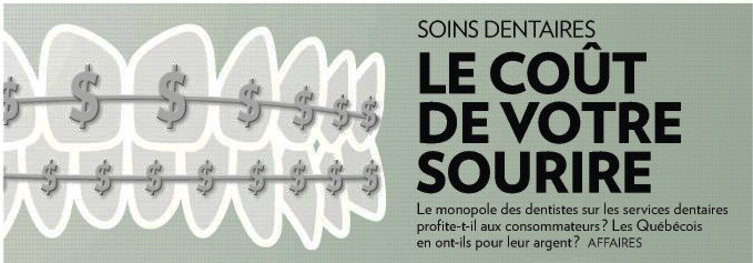 Coût des services dentaires